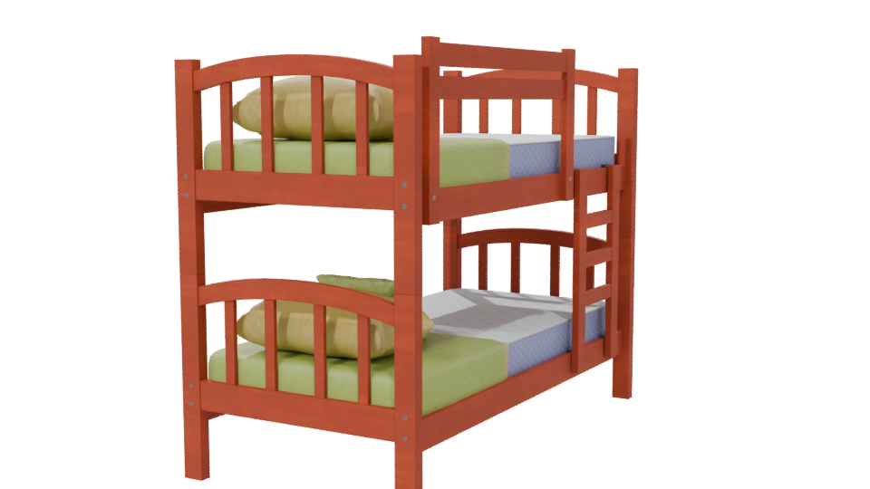 Stylish Bunk Bed 3D Model - Professional 3D Model Render 6