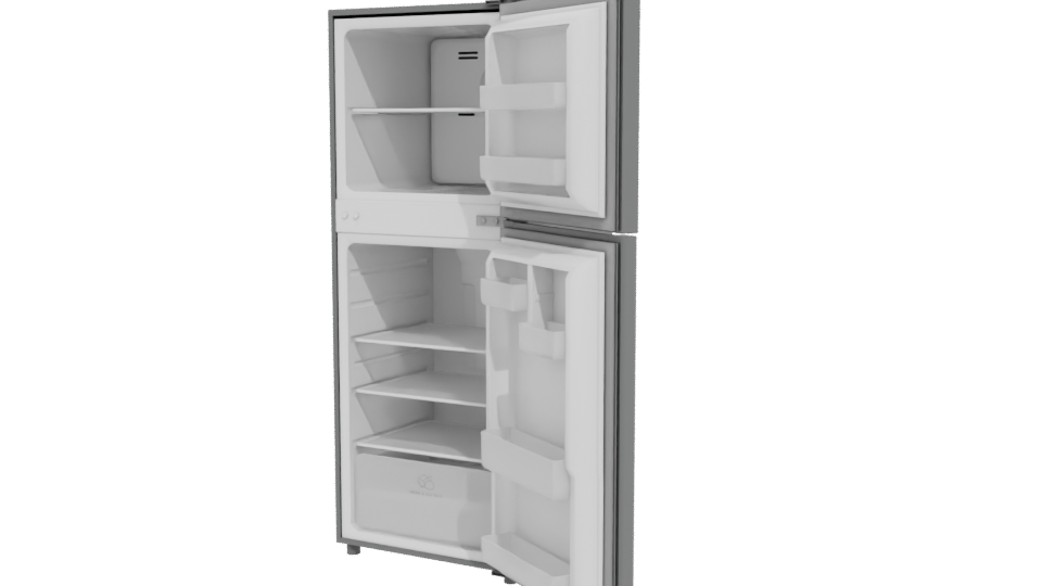Stylish Double Door Refrigerator 3D - Professional 3D Model Render 12