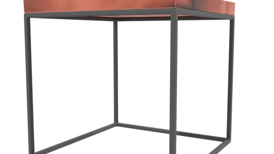 Modern Industrial Coffee Table 3D Model - Professional 3D Model Render 3