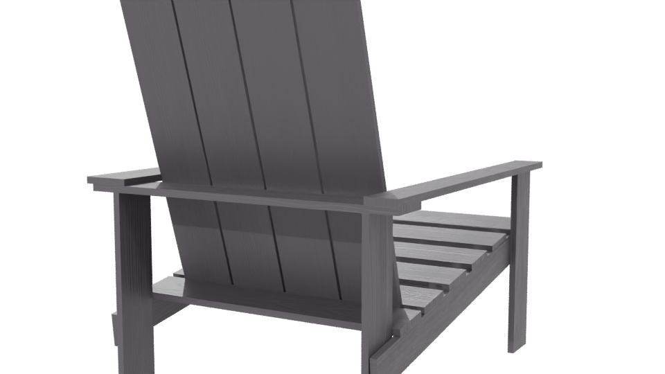 Stylish Wooden Outdoor Chair Model - Professional 3D Model Render 6