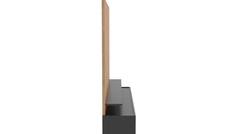 Contemporary Wooden Wall Unit TV Stand 3D Model - Professional 3D Model Render 8