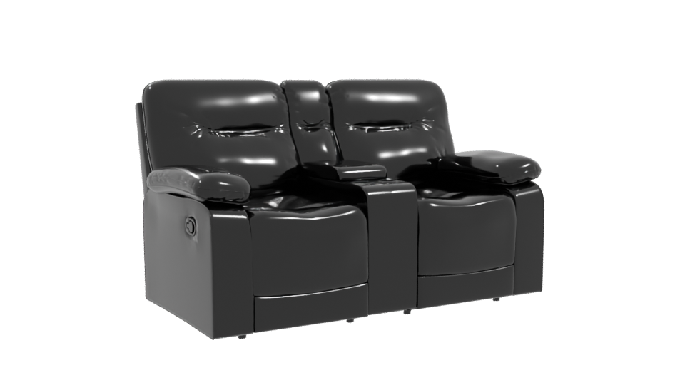 Stylish Leather Reclining Sofa 3D Model - Professional 3D Model Render 10