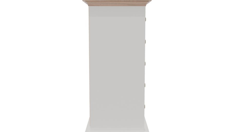 Stylish White Modern Storage Cabinet 3D Model - Professional 3D Model Render 8