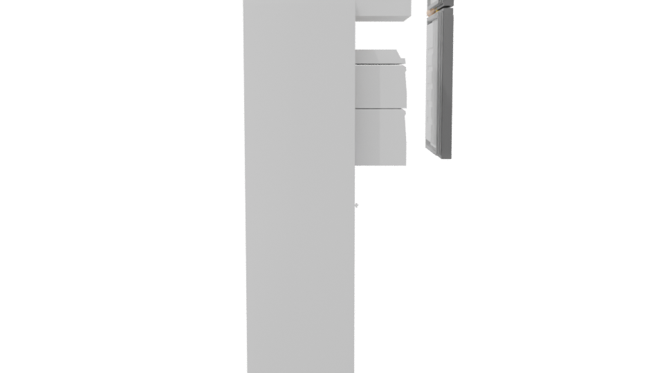 Stylish Stainless Steel Refrigerator 3D - Professional 3D Model Render 8