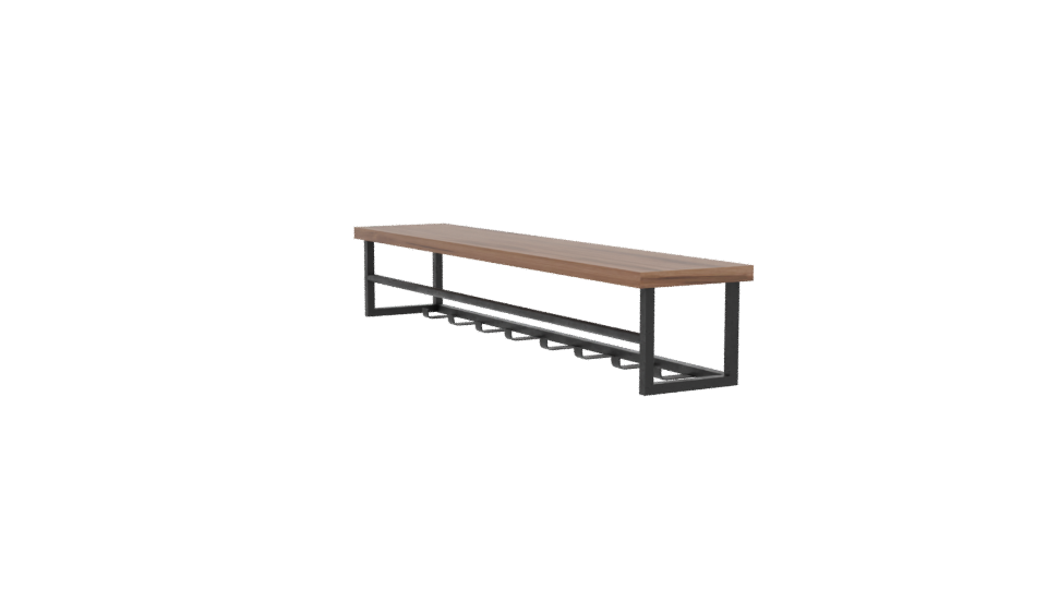 Elegant Wooden Bench Model - Professional 3D Model Render 13