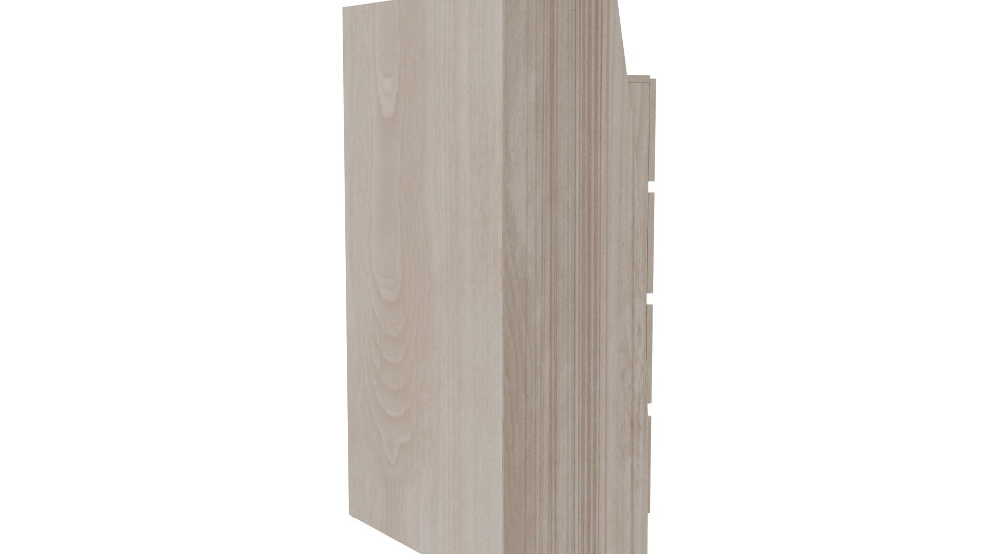 Elegant Modern Wooden Chest of Drawers 3D Model - Professional 3D Model Render 7