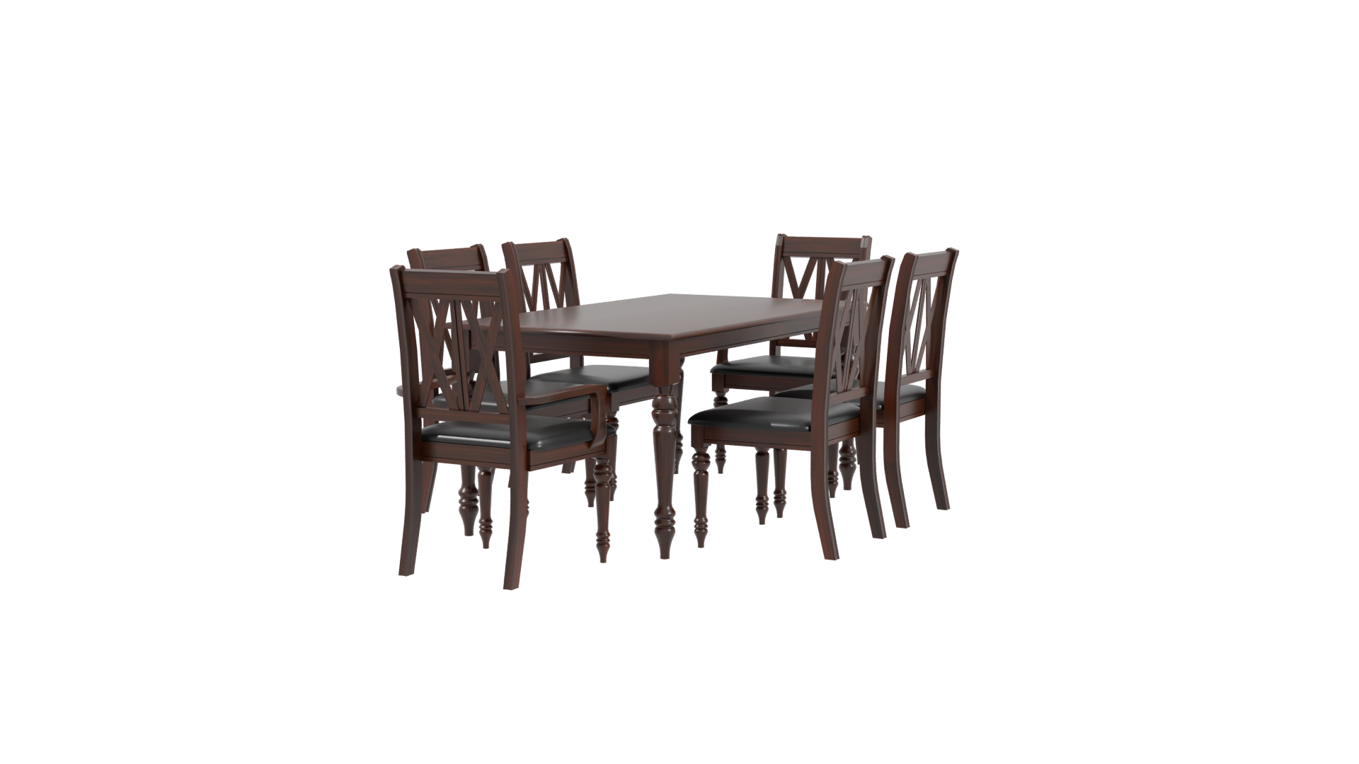 Elegant Dining Table Set 3D - Professional 3D Model Render 3