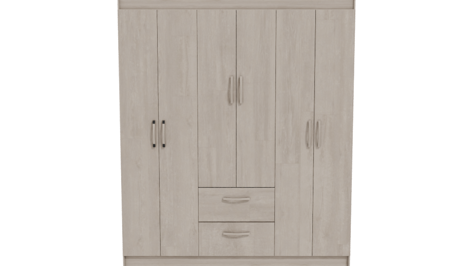 Stylish Wooden Storage Cabinet Model - Professional 3D Model Render 11