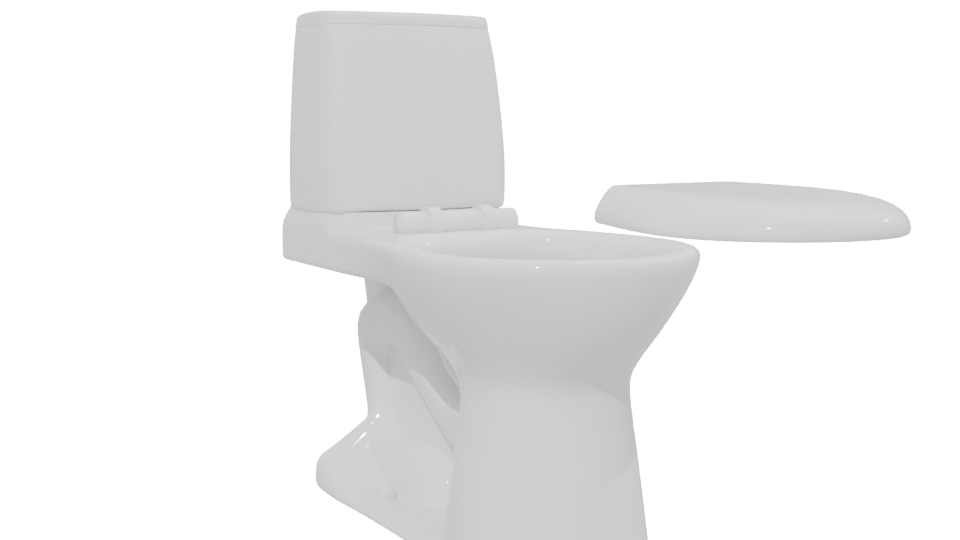 Contemporary Ceramic Toilet 3D Model - Professional 3D Model Render 13