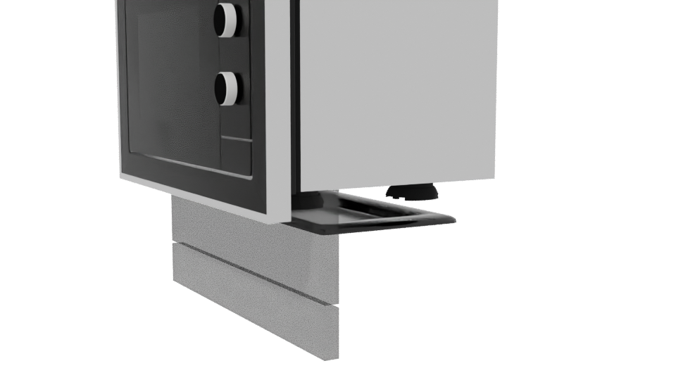 Sleek Black Microwave Oven 3D Model - Professional 3D Model Render 13
