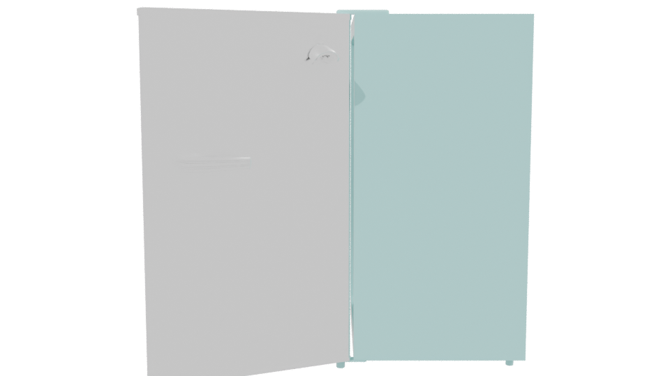 Compact Refrigerator Interior Model - Professional 3D Model Render 2