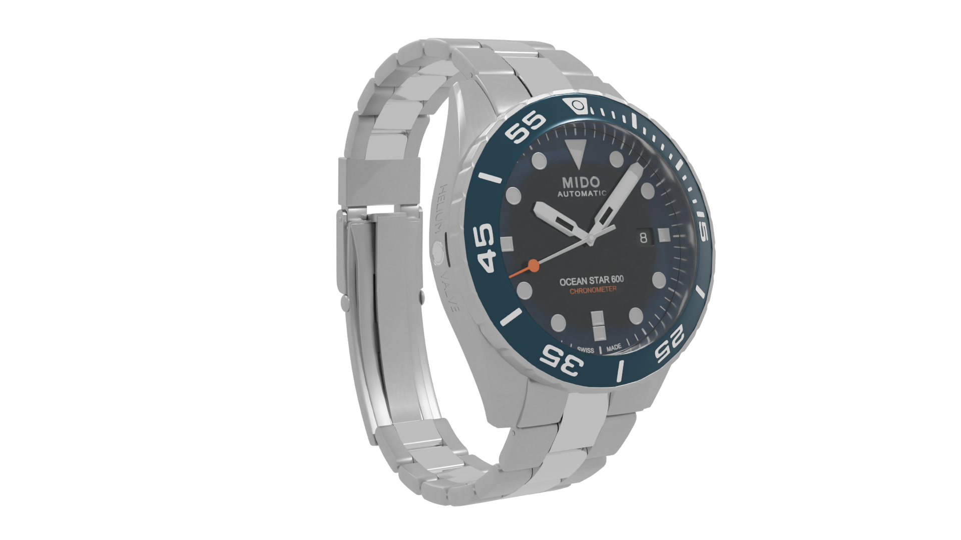 Stylish Automatic Diver's Watch 3D - Professional 3D Model Render 10