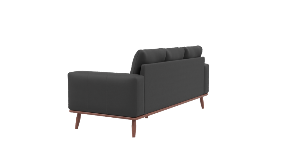 Stylish Black Sofa 3D Model - Professional 3D Model Render 3