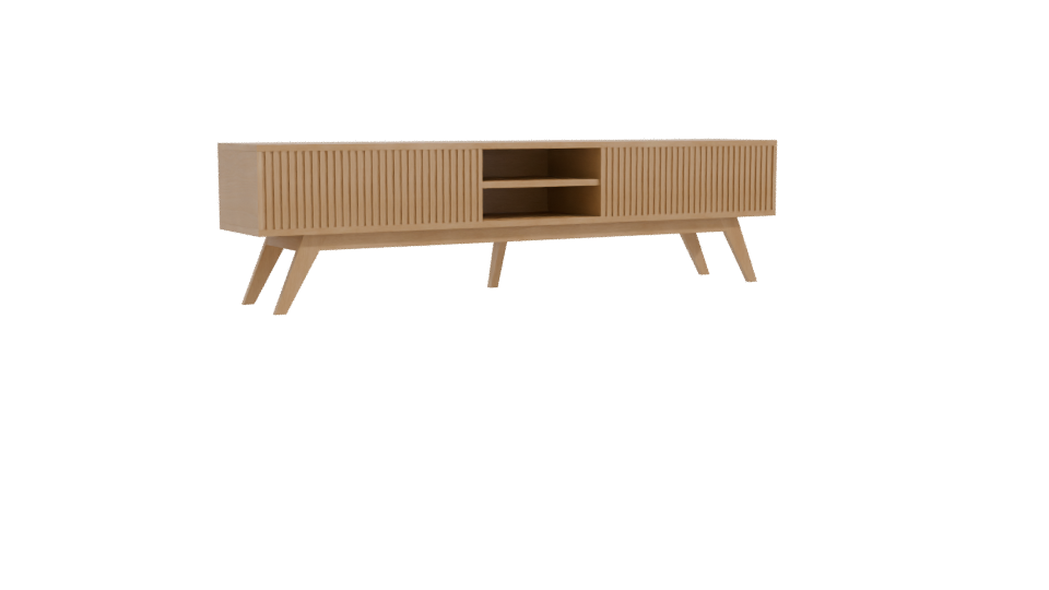 Contemporary Wooden Console Table 3D - Professional 3D Model Render 10