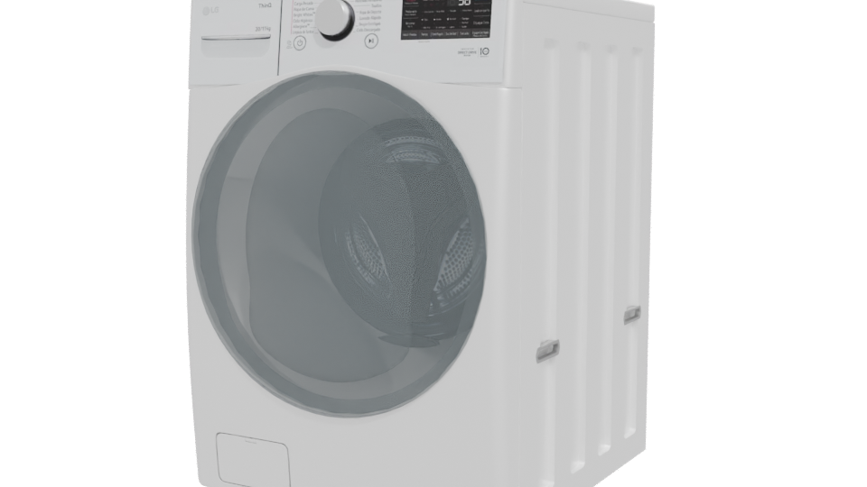 High-Quality Front-Loading Washer 3D - Professional 3D Model Render 12