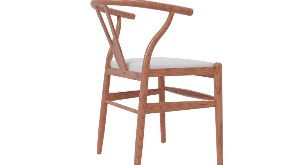 Elegant Wooden Dining Chair 3D Model - Professional 3D Model Render 7
