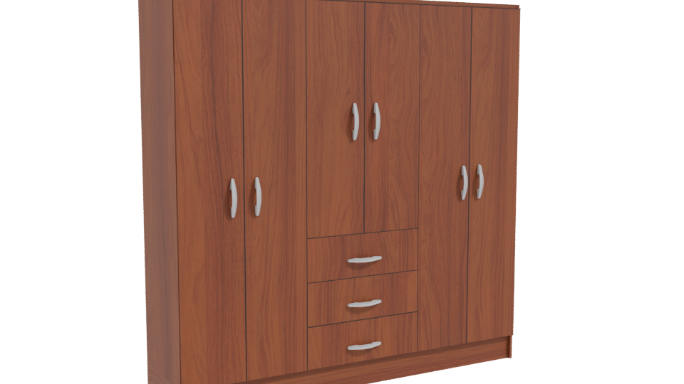 Stylish Wooden Storage Cabinet 3D - Professional 3D Model Render 10