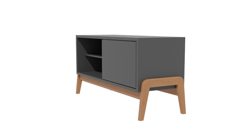 Contemporary Media Console 3D Model - Professional 3D Model Render 13