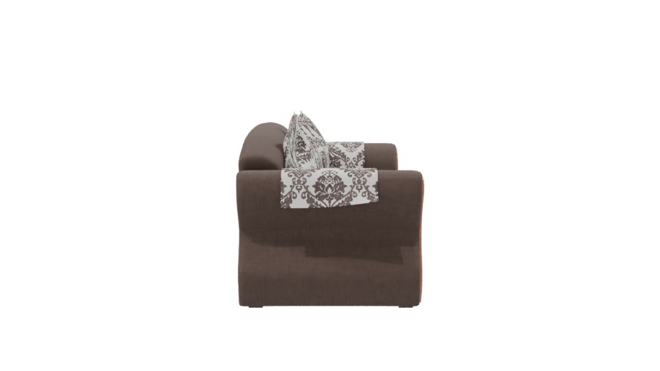 Stylish Brown Sofa 3D Model - Professional 3D Model Render 8