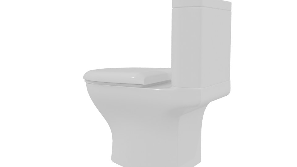 Sleek Modern Bathroom Toilet 3D Model - Professional 3D Model Render 3