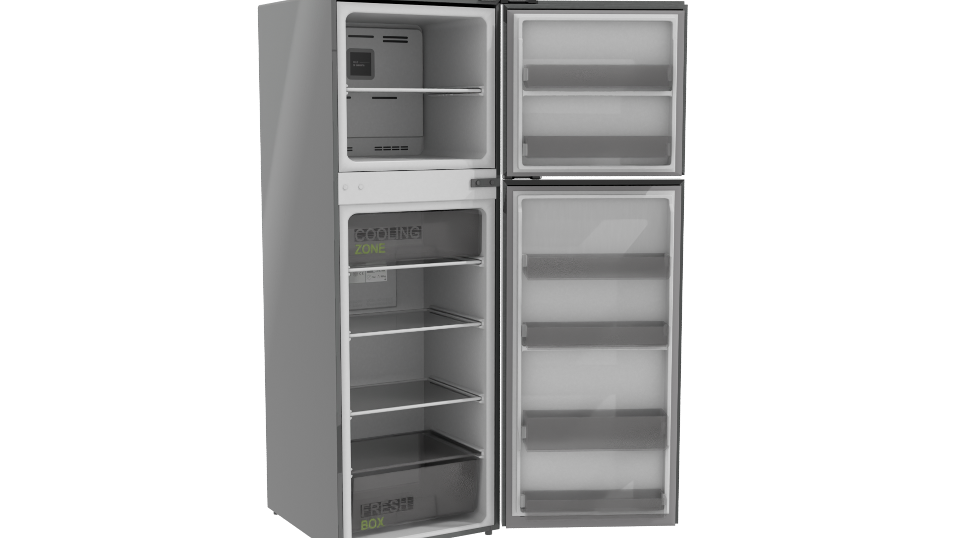 Elegant White Refrigerator 3D Model - Professional 3D Model Render 10