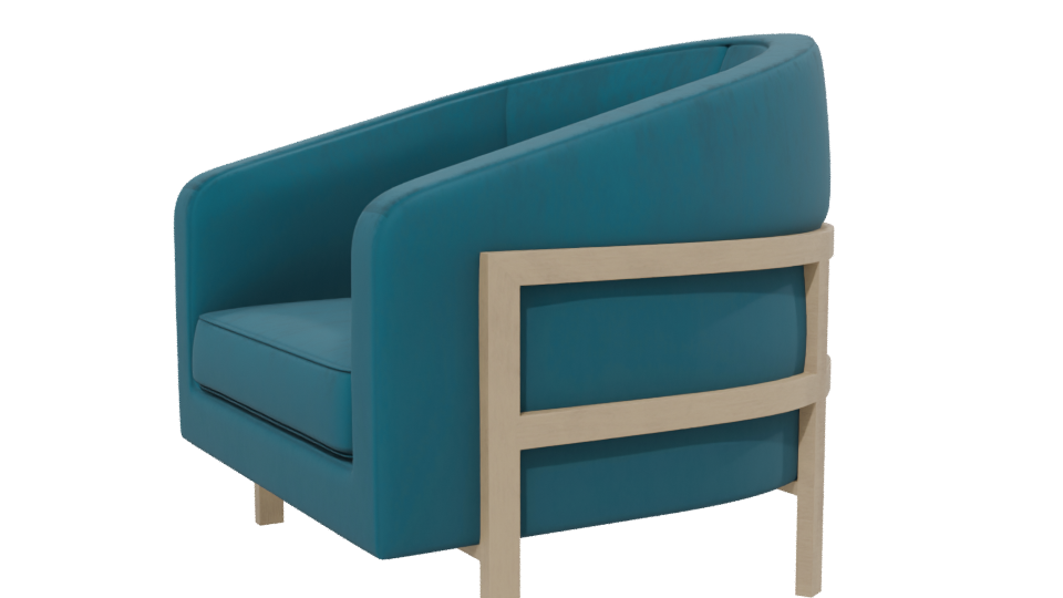 Stylish Modern Accent Chair 3D Model - Professional 3D Model Render 13