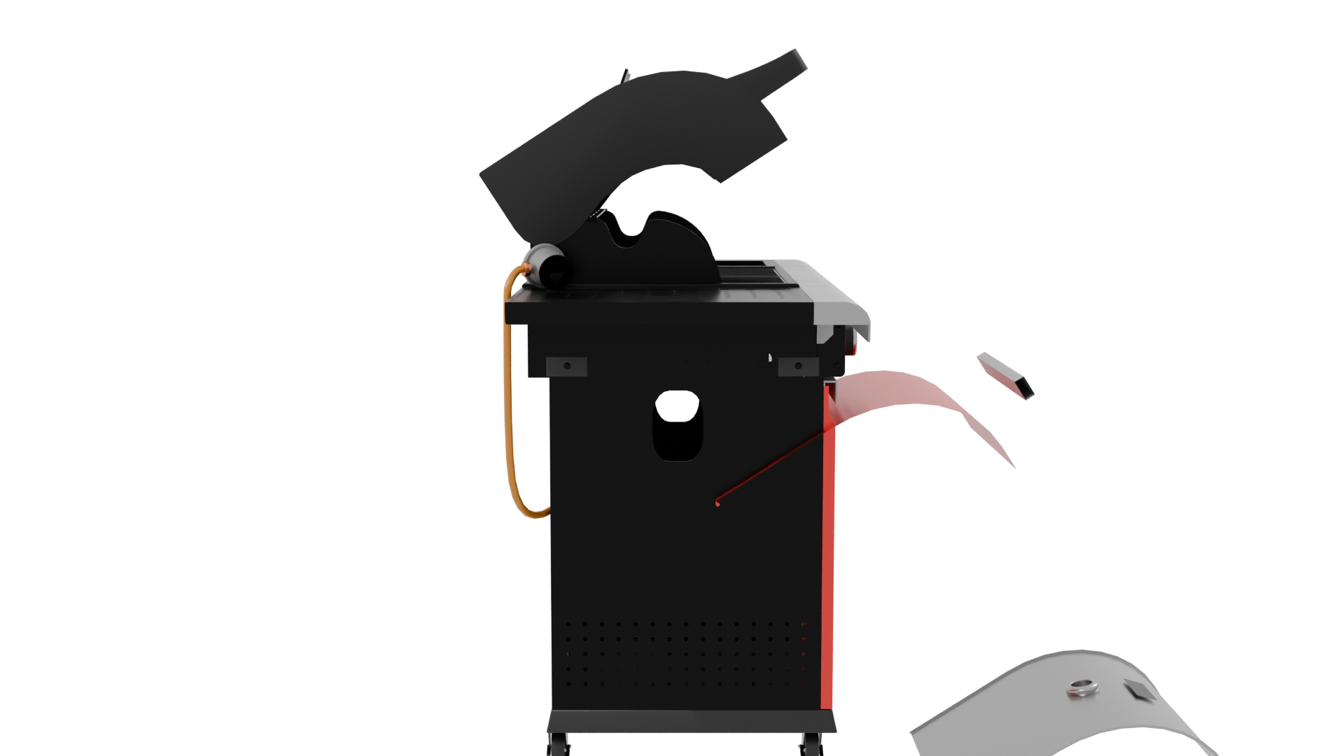 Sleek Outdoor Gas Grill 3D - Professional 3D Model Render 8