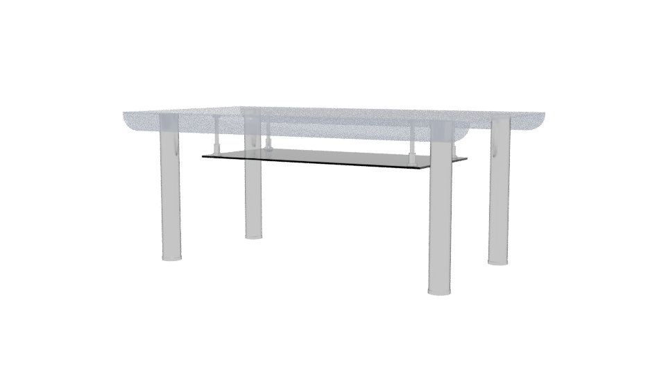 Modern Glass Coffee Table 3D - Professional 3D Model Render 12