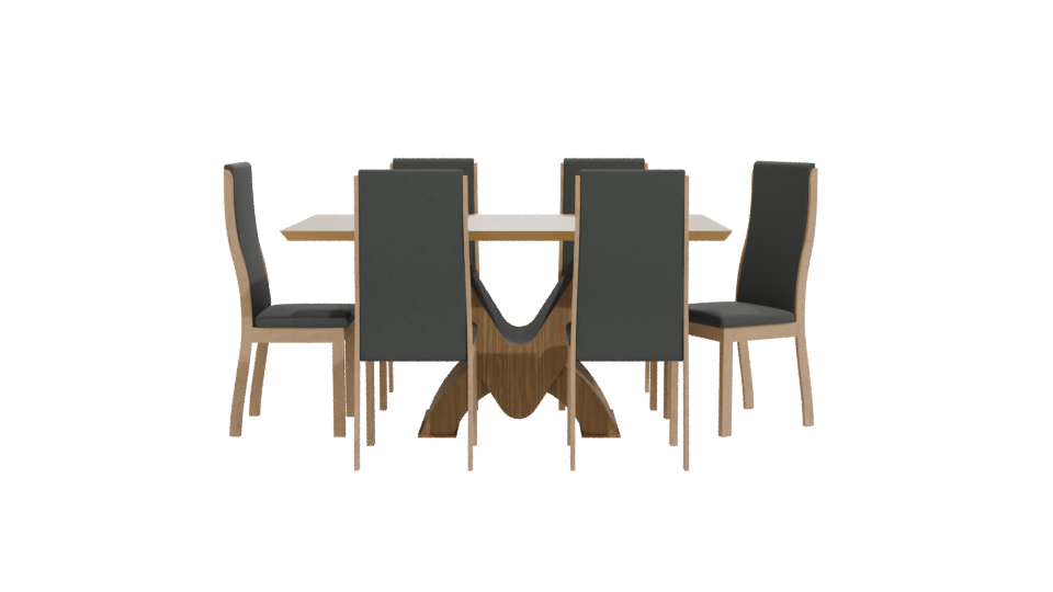 Elegant Dining Table Set 3D - Professional 3D Model Render 11