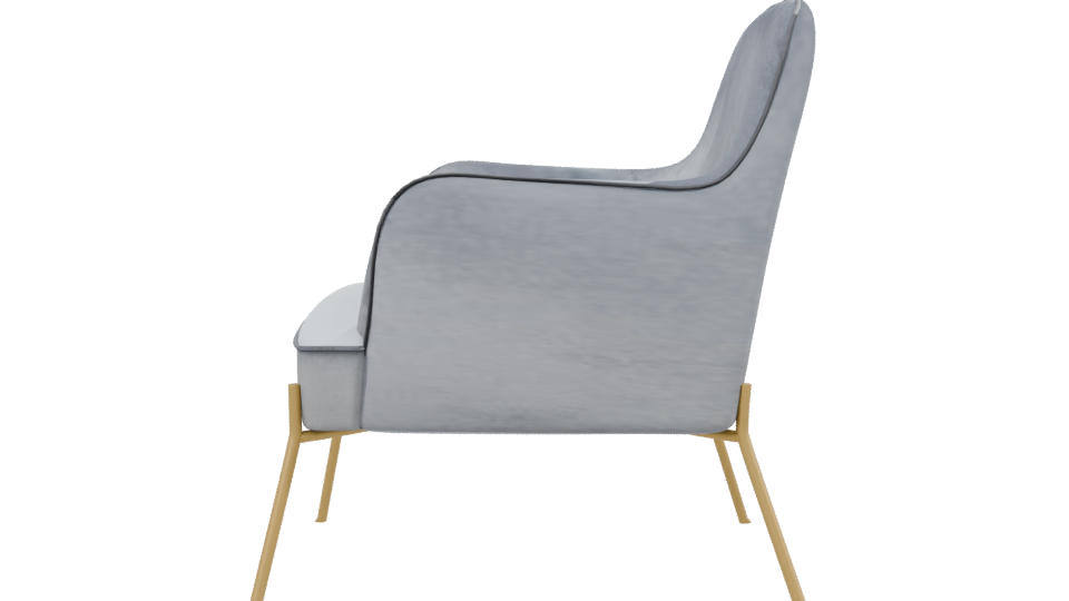 Stylish Modern Accent Chair 3D - Professional 3D Model Render 2