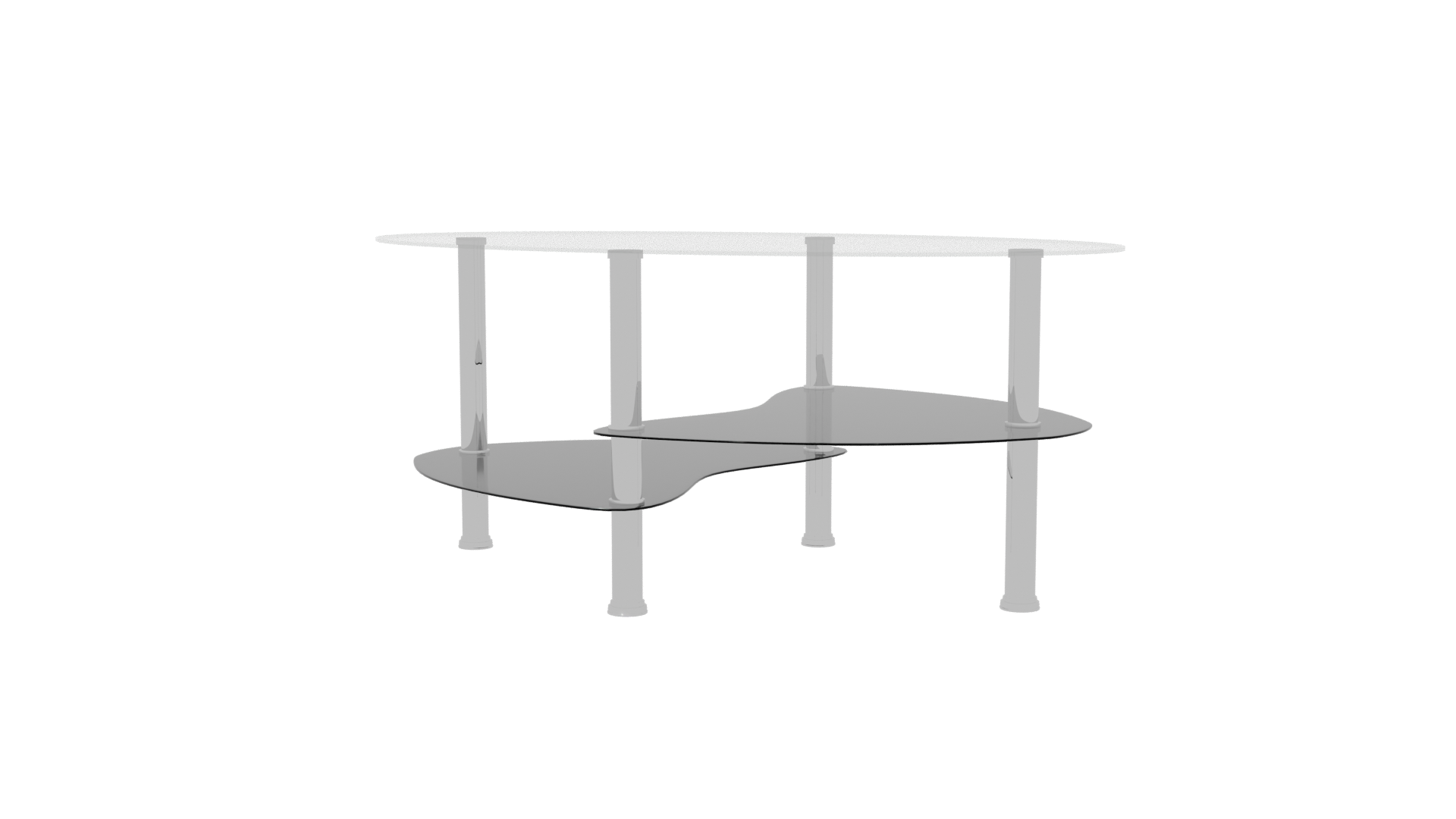 Black Modern Center Table 3D - Professional 3D Model Render 6