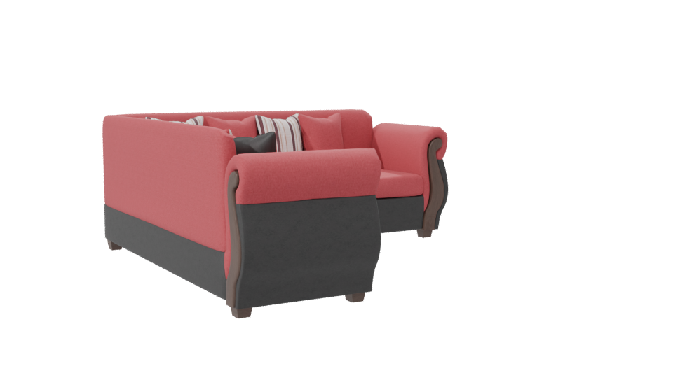 Elegant Corner Sofa 3D Model - Professional 3D Model Render 7