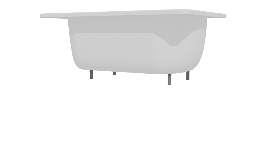 Elegant White Bathtub Model 3D - Professional 3D Model Render 12