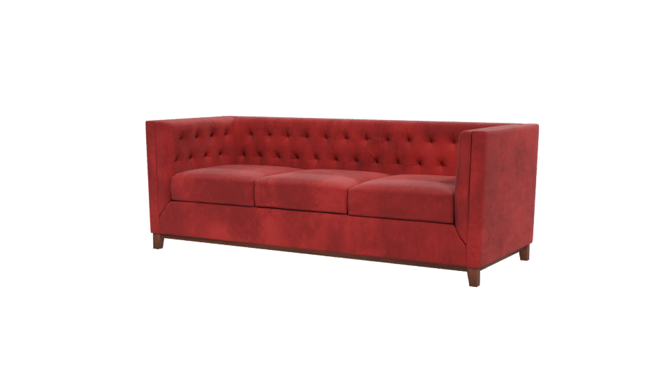 Elegant Velvet Sofa 3D Model - Professional 3D Model Render 12