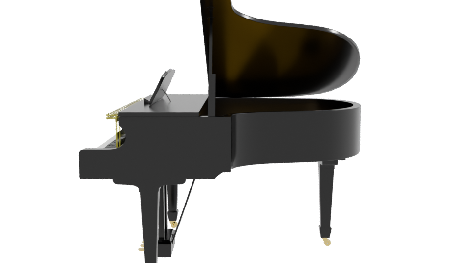 Elegant Grand Piano 3D Model - Professional 3D Model Render 2