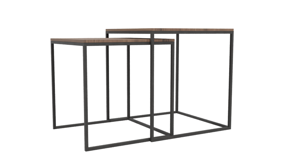 Nested Modern Coffee Tables 3D Model - Professional 3D Model Render 4