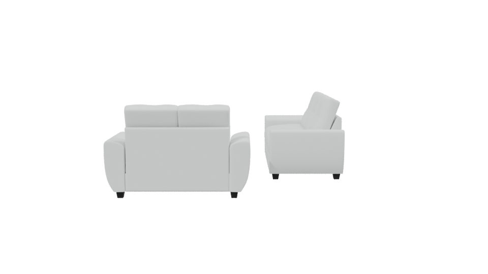Stylish White Sofa Set 3D - Professional 3D Model Render 2