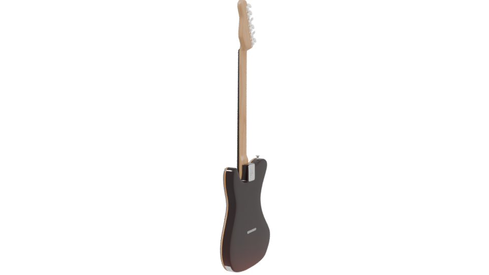 Stylish Electric Guitar Model - Professional 3D Model Render 3