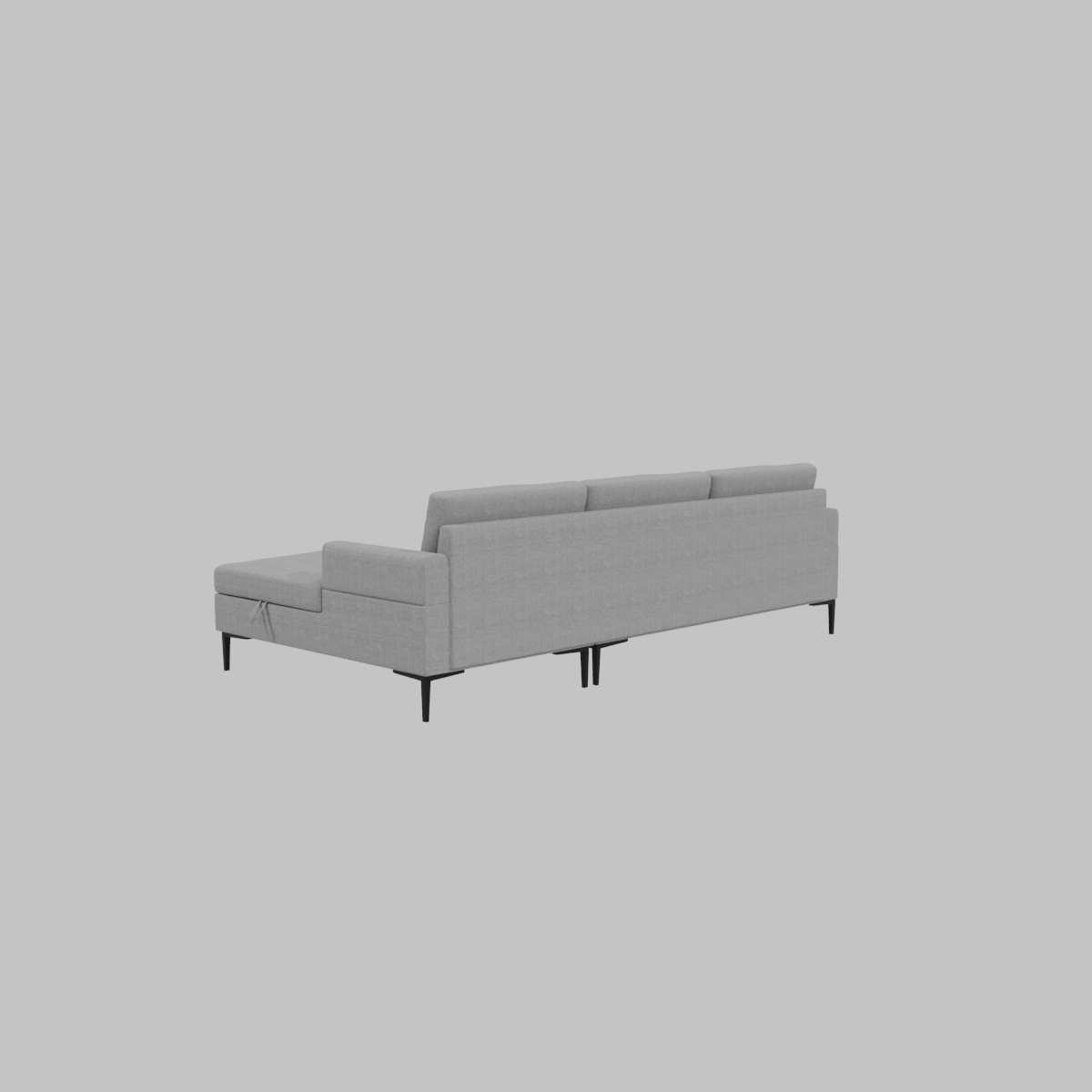 Stylish Gray Sectional Sofa 3D - Professional 3D Model Render 13