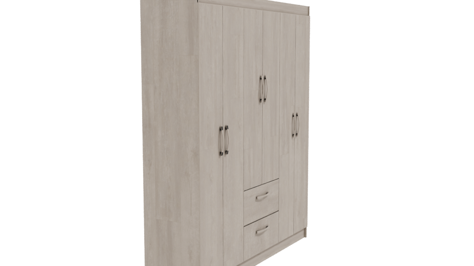 Stylish Wooden Storage Cabinet Model - Professional 3D Model Render 9