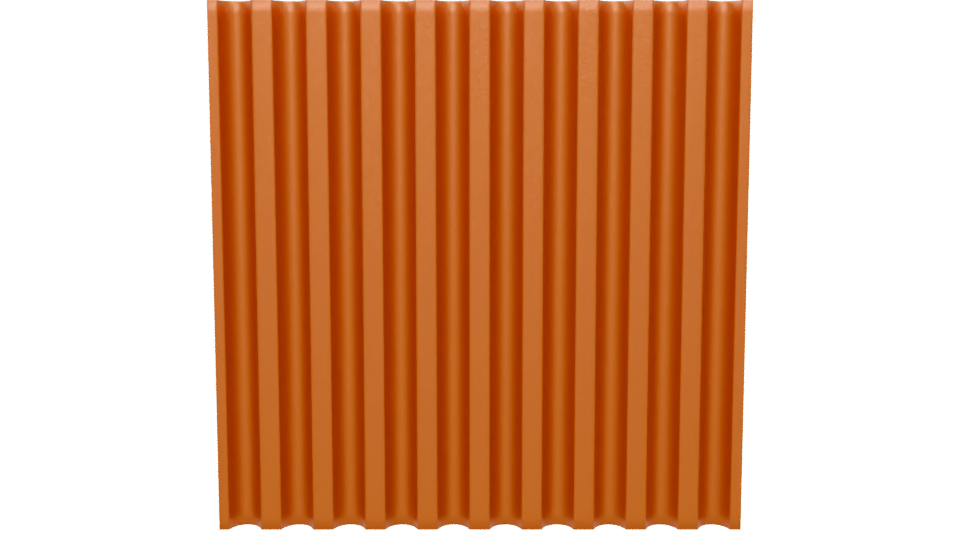 Textured Orange Metal Sheets 3D - Professional 3D Model Render 5