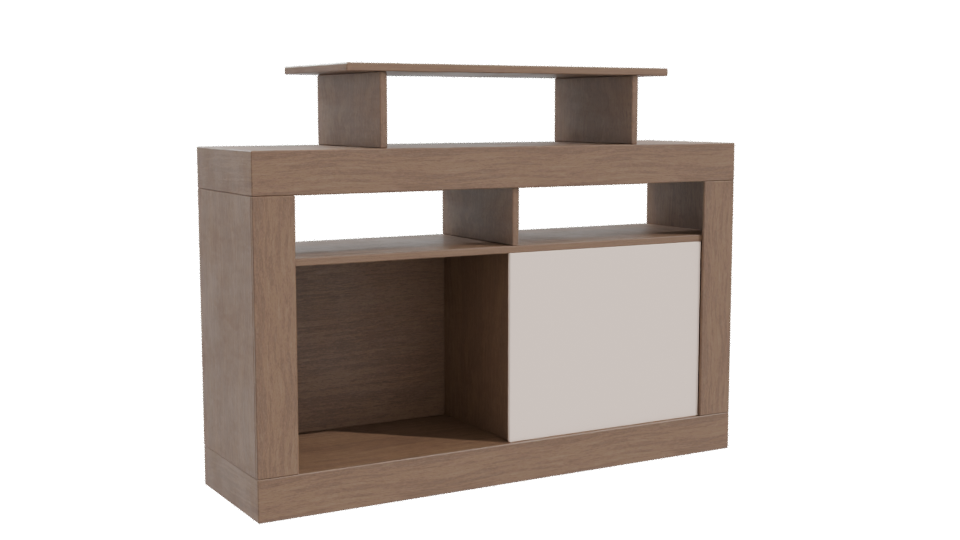 Contemporary Wooden Console Table 3D - Professional 3D Model Render 10