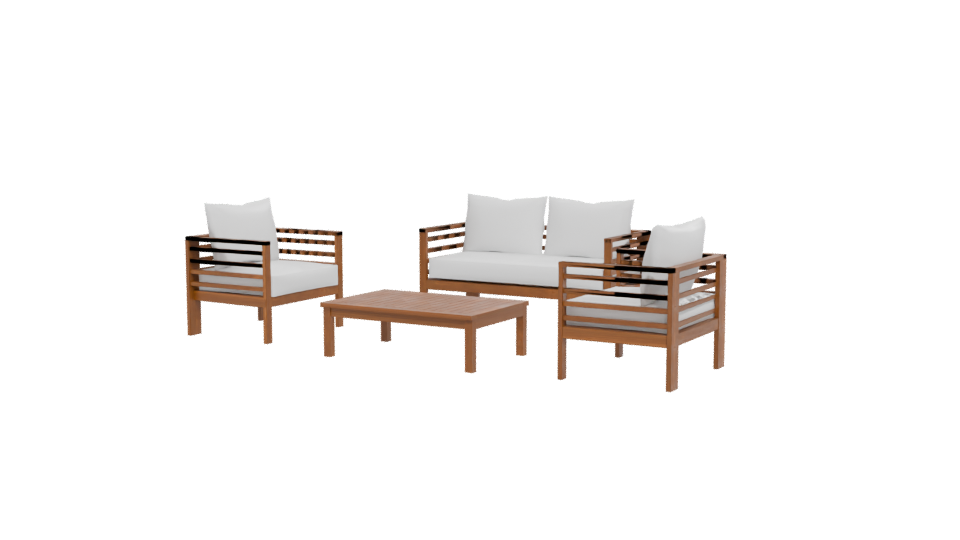 Stylish Outdoor Furniture Set 3D - Professional 3D Model Render 12