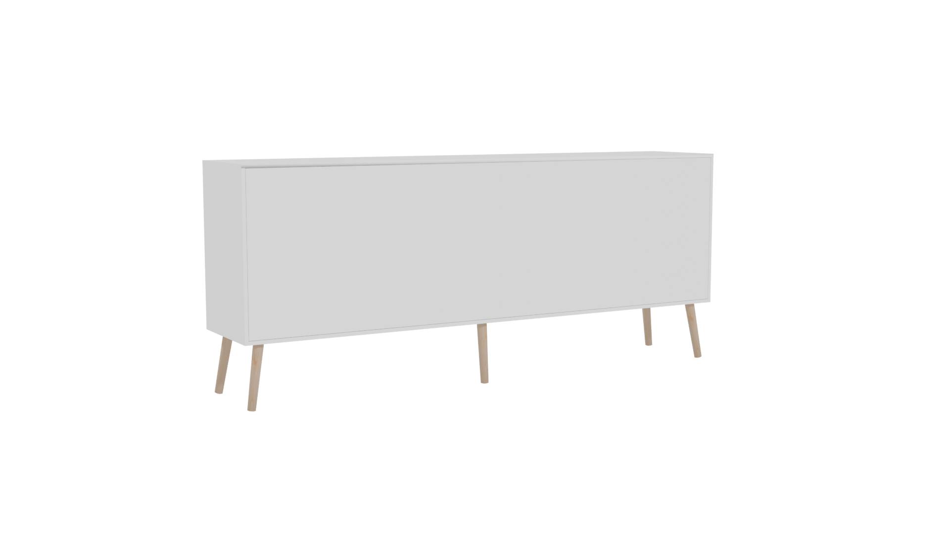 Stylish Modern Wooden Sideboard 3D - Professional 3D Model Render 4