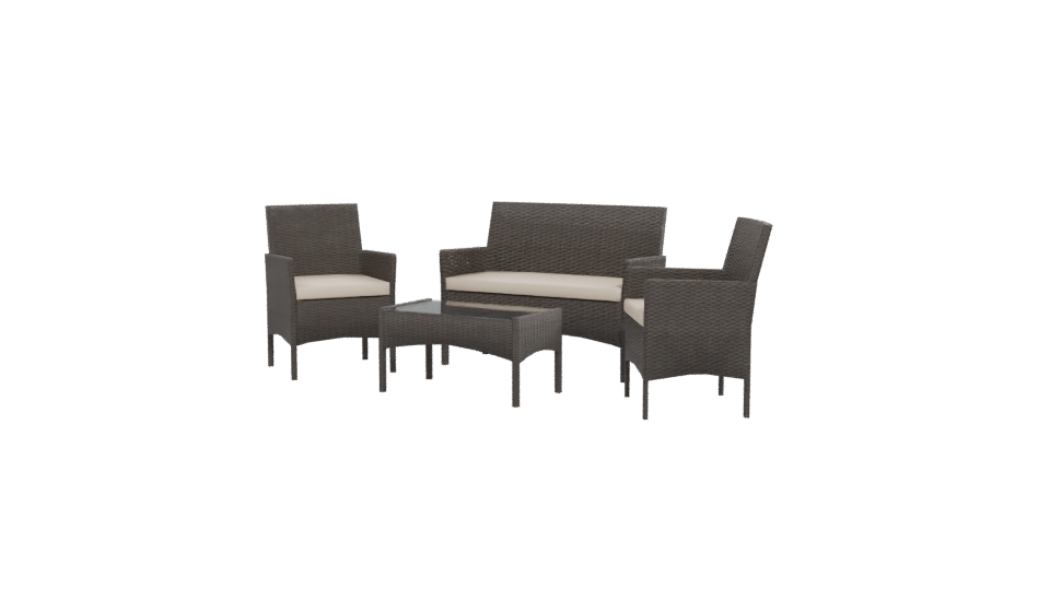 Modern Outdoor Furniture Set 3D - Professional 3D Model Render 12