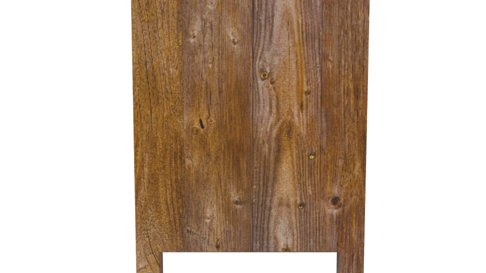 Rustic Wooden Nightstand 3D Model - Professional 3D Model Render 2