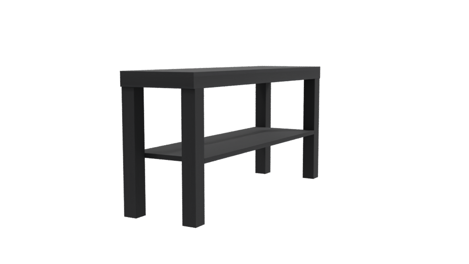 Stylish Black Console Table 3D - Professional 3D Model Render 9