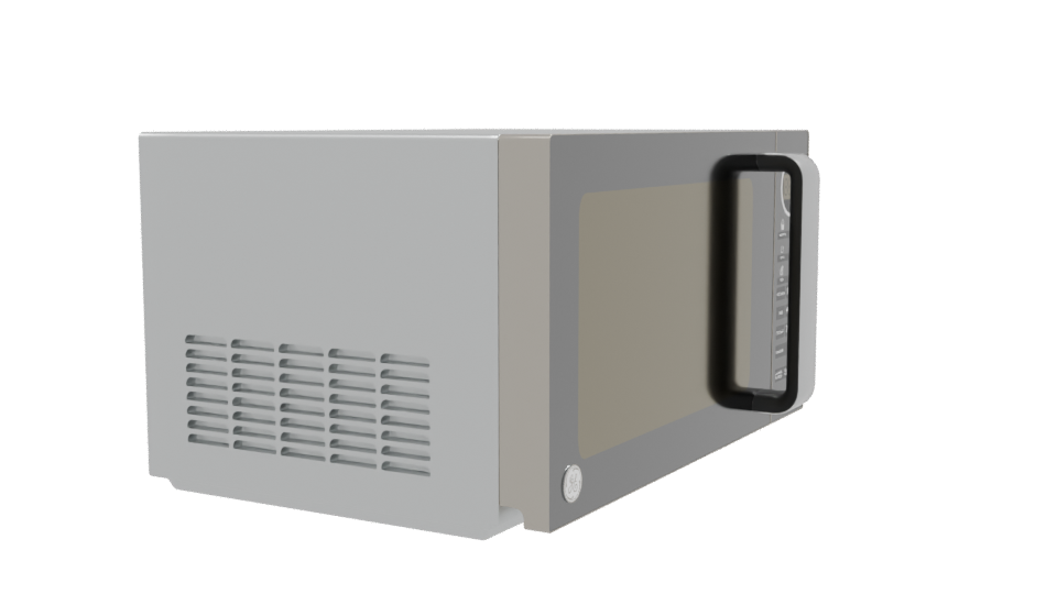 Sleek Microwave Oven 3D Model - Professional 3D Model Render 9