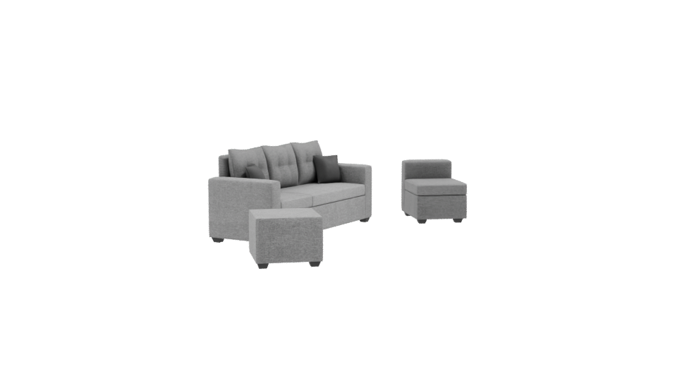 Modern Upholstered Sofa Set 3D Model - Professional 3D Model Render 9
