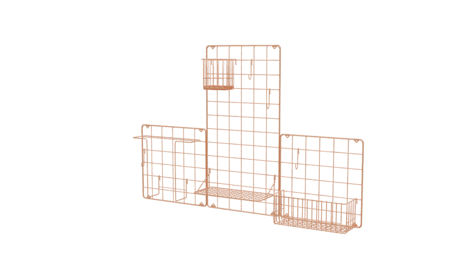 Stylish Wire Storage Basket Set 3D Model - Professional 3D Model Render 12